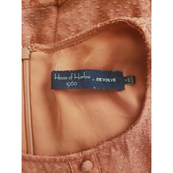 House of Harlow x Revolve Clint Orange Ruffle Dress Size Medium - Picture 7 of 7